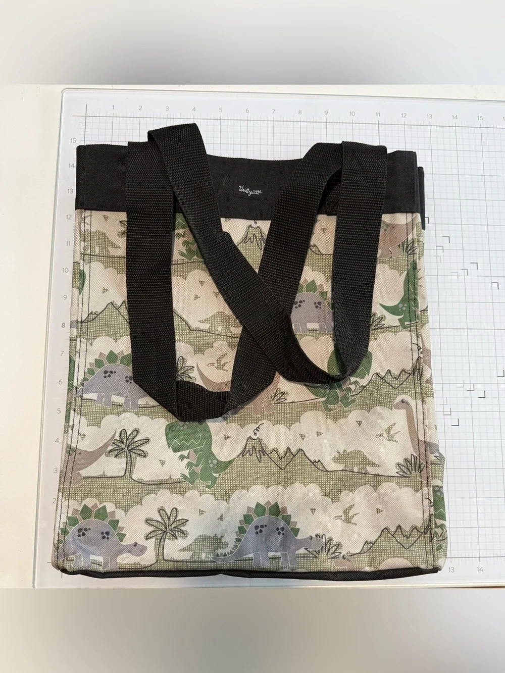 thirty-one Dino Print Tote and Drawstring Backpak Tote NOT Personalized